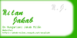 milan jakab business card
